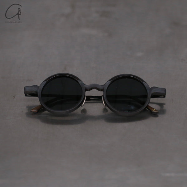 Rigards x UMA WANG joint RG00UW18 series horn wire cutting handmade glasses RG-RG00UW18-HKSH black frame dark gray lens
